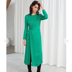 Other Stories Paris atelier green dress, size eur 36, us 4, perfect condition